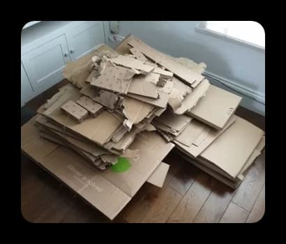 cardboard packaging rubbish for low cost clearance