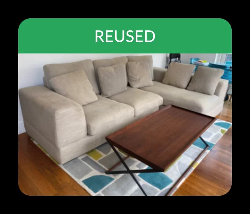 sofa reused for free on lovejunk