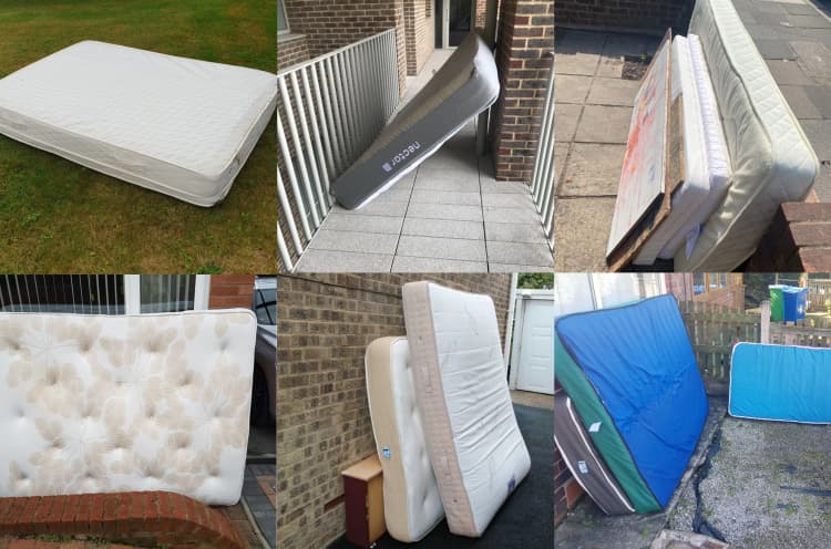 collage of mattresses