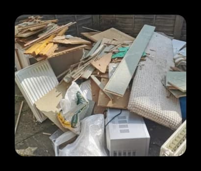 mixed DIY waste collected for £120 instead of skip hire