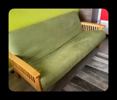 free green sofa